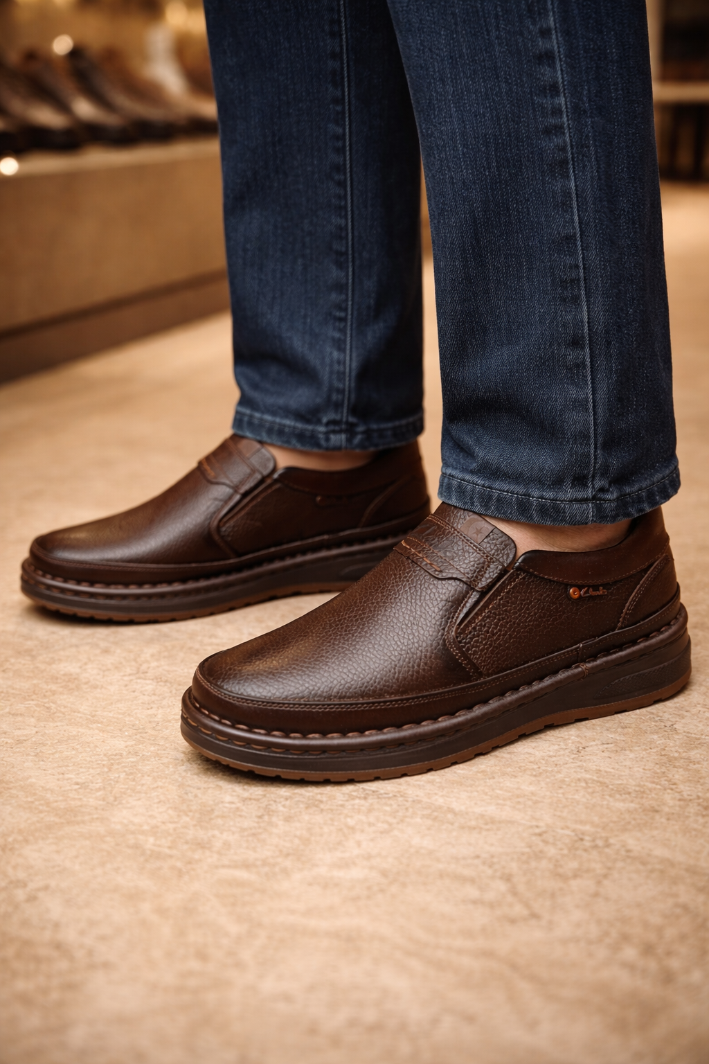 کفش کلارک مردانه تمام چرم طبی