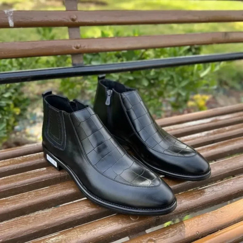 نیم بوت مردانه تمام چرم مکس