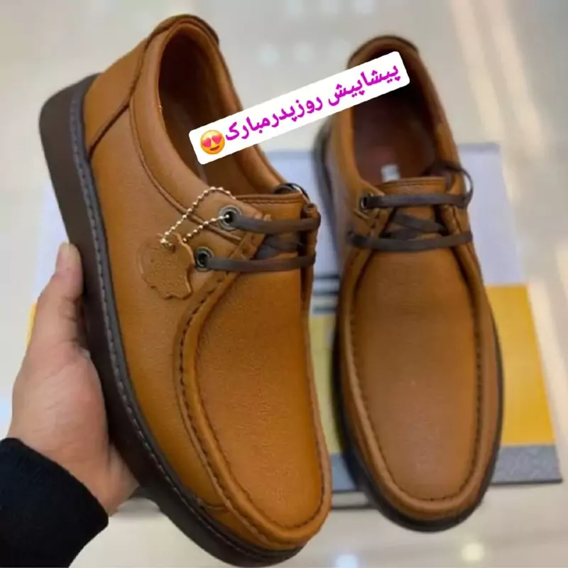 کفش کادیلاک مردانه تمام چرم دوردوخت