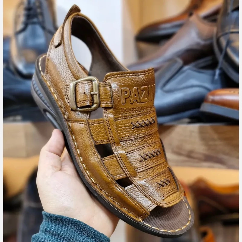 تابستانی مردانه چرم تبریز مدل پازین