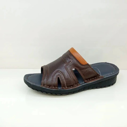 صندل دمپایی مردانه تمام چرم طبی