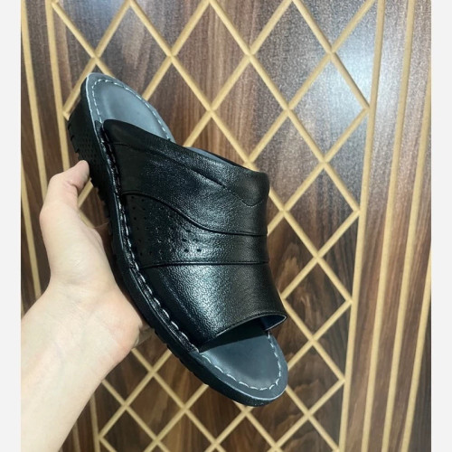 دمپایی طبی تمام چم مردانه مدل آرین