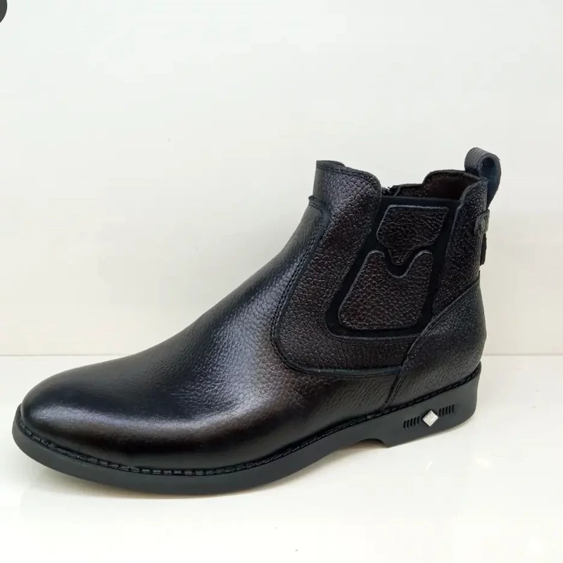 نیم بوت چرم تبریز مدل جدید کد 123