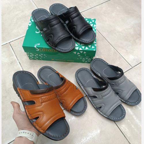 صندل طبی تمام چرم سلطانی تبریز مردانه بهترین دمپایی بازار