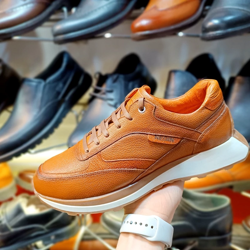 کفش اسپورتی تمام چرم زیره ترمو درجه 1 نگین در دو رنگ