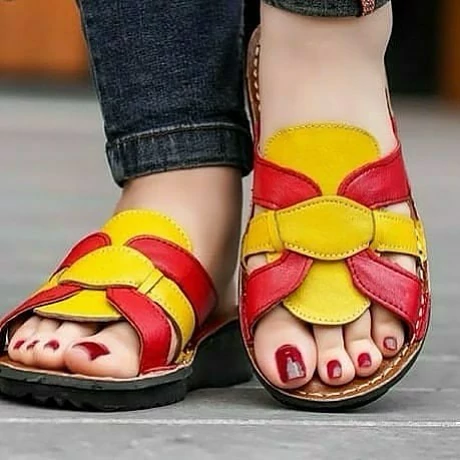 صندل زنانه تمام چرم طبی مدل پروانه