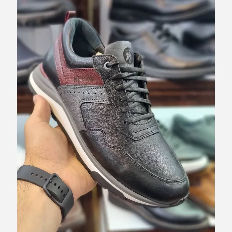 کفش اسپورتی تمام چرم زیره ترمو نگین