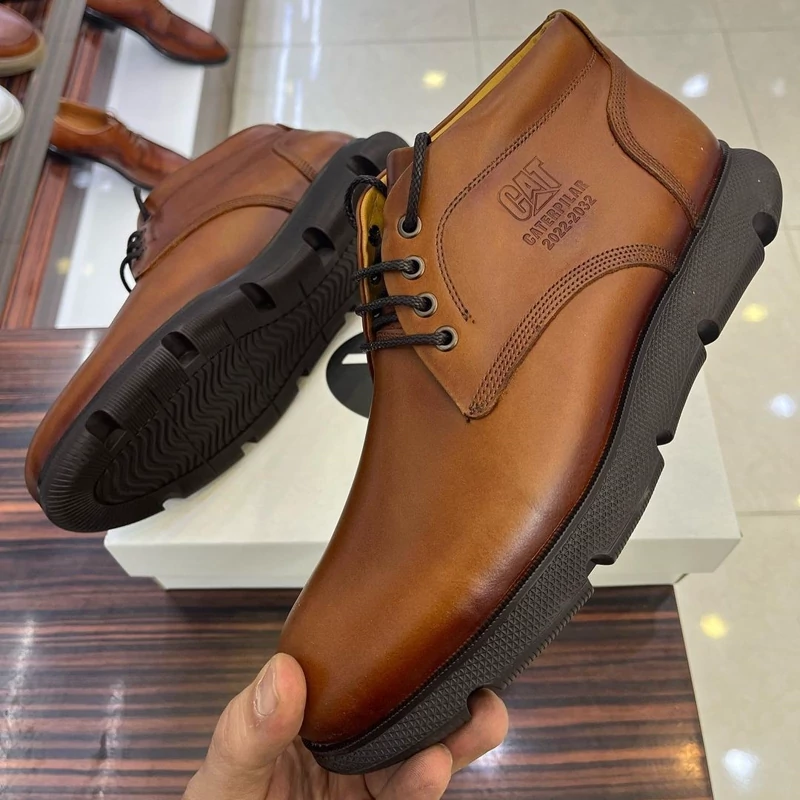 نیم بوت تمام چرم گاوی زیره تی پیو مدل  کت