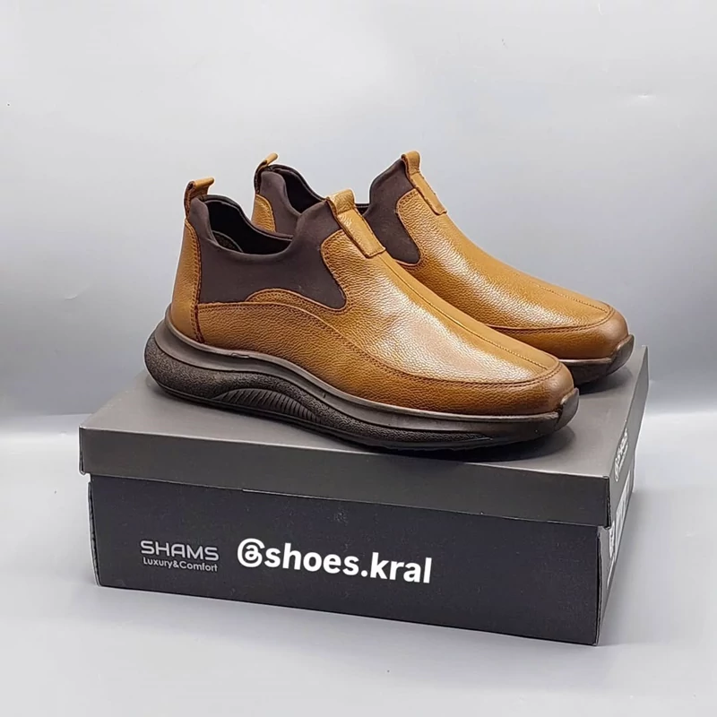 کفش اسپورت مردانه تمام چرم شمس مدلz2