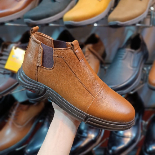 نیم بوت تمام چرم آبشار تبریز طرح شمس شیک ساق دار