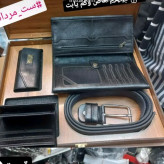 ست مردانه تمام چرم کیف پول کمربند و جاکارتی و.. در رنگ بندی مختلف (..