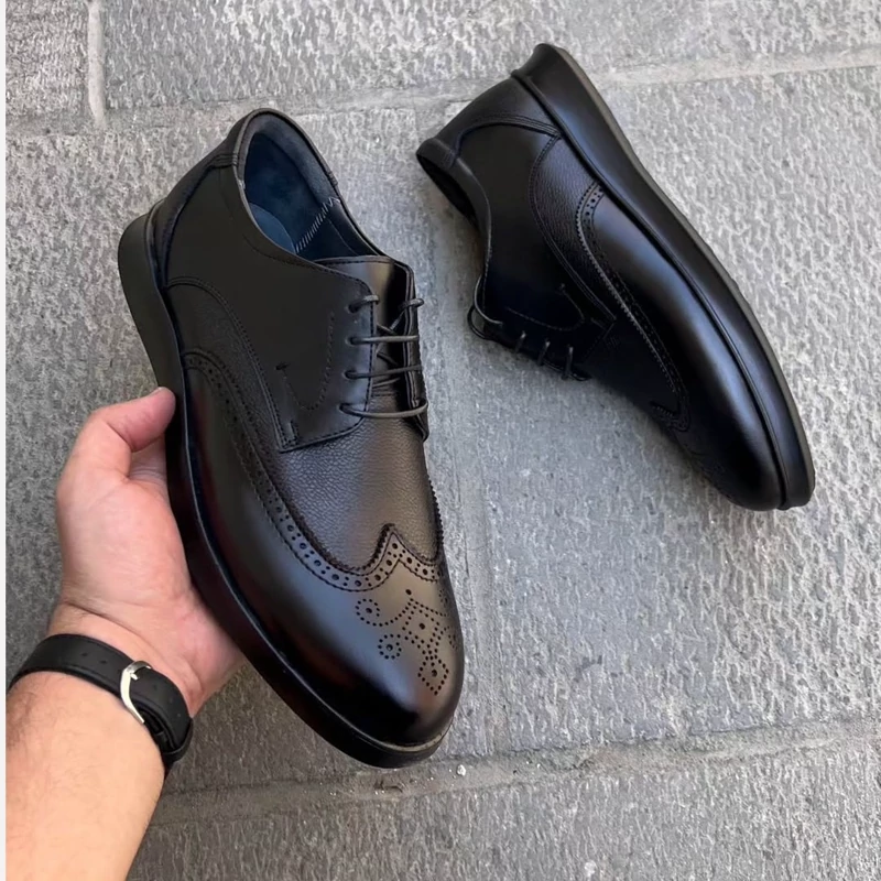 کفش هشترک مردانه تمام چرم با کیفیت