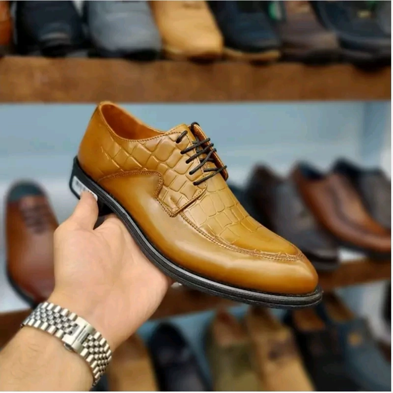 کفش مجلسی مردانه تمام چرم با زیره نیو لایت زیکو