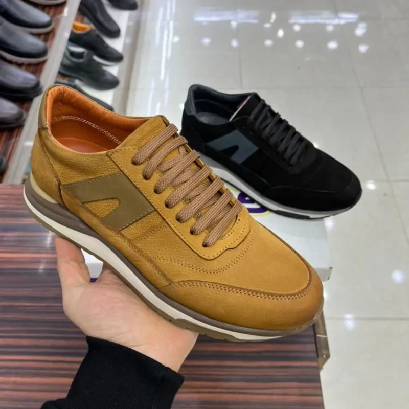 کفش اسپورت تمام چرم دست دوز شارژ مجدد