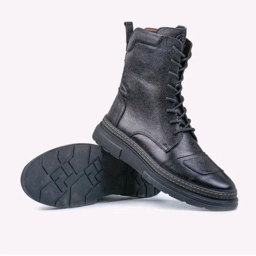 بوت ساق دار تمام چرم شمس مدل سوبارو3 تبریز بازیره لاستیک باکیفیت