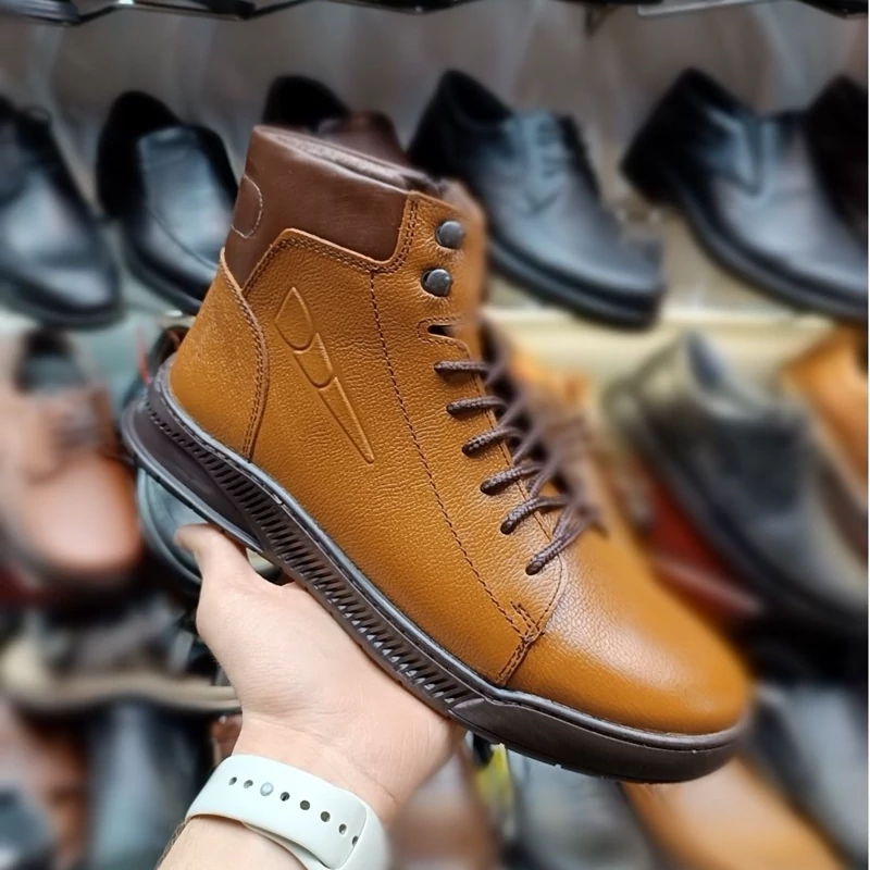 نیم بوت اسپورت تمام چرم مدل s6 با کیفیت