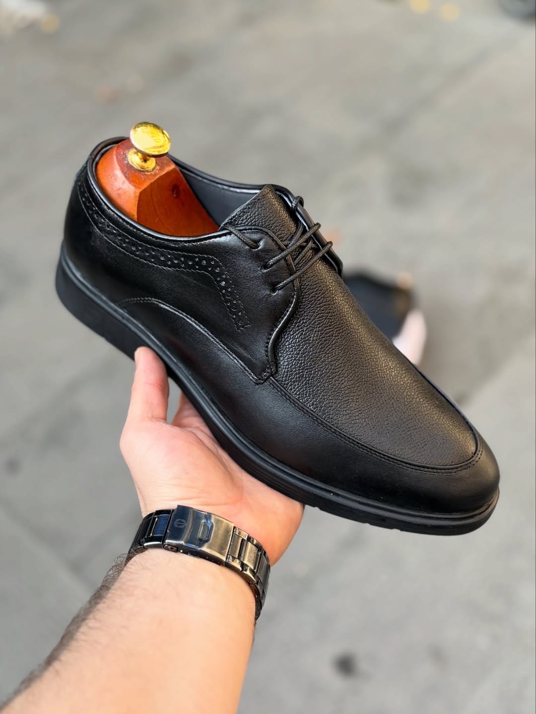 کفش مجلسی مردانه تمام چرم مدل کاج کد ۵۹۶