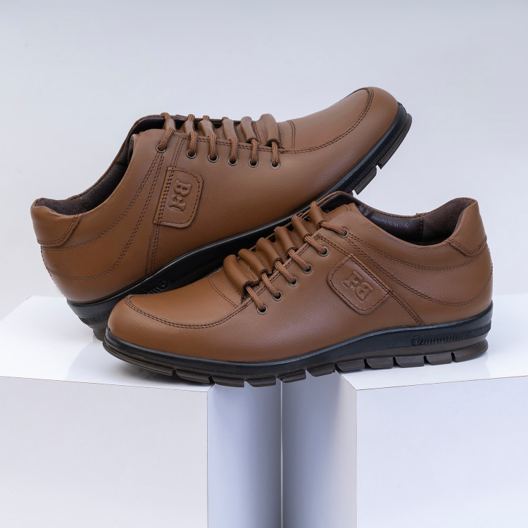 کفش اسپورت مردانه تمام چرم طبیعی کد ۶۱۱