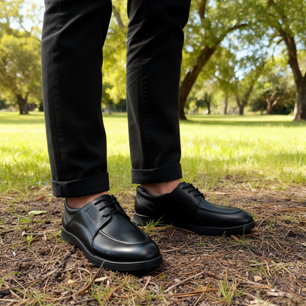 کفش مردانه تمام چرم اداری راحتی کد ۶۳۱