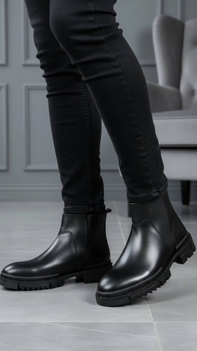 نیم بوت مردانه تمام چرم مدل جدید کد ۶۴۳