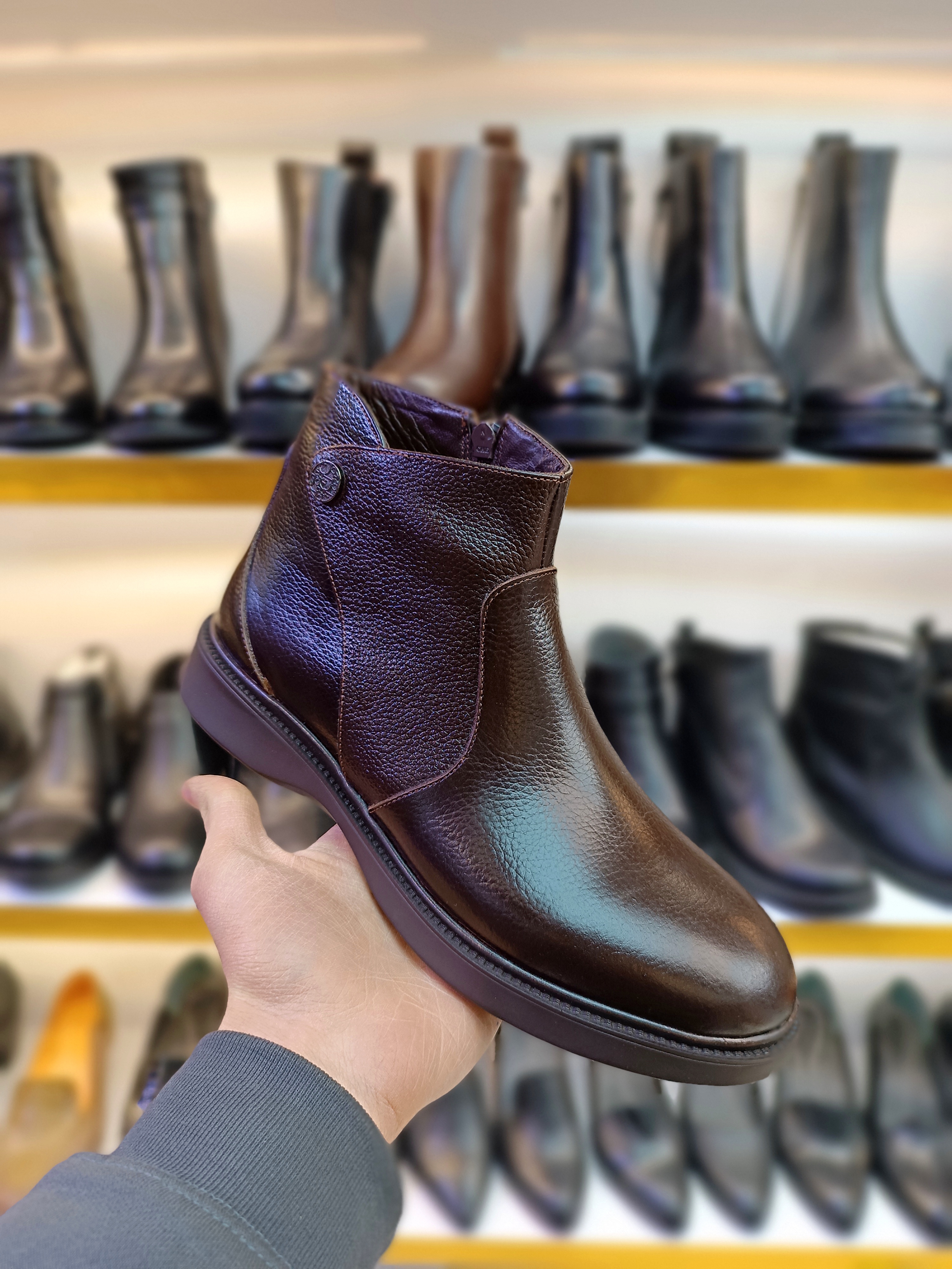 نیم بوت زنانه مدل جدید چرم طبیعی کد ۶۴۶