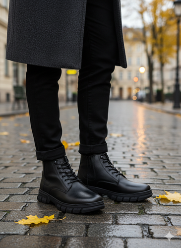 نیم بوت مردانه تمام چرم دیمین کد ۶۱۷