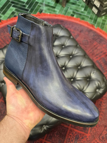 نیم بوت تمام چرم دست رنگ خاص با کیفیت کد ۷۷۳